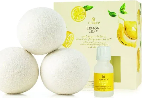 Thymes Lemon Leaf Wool Dryer Balls