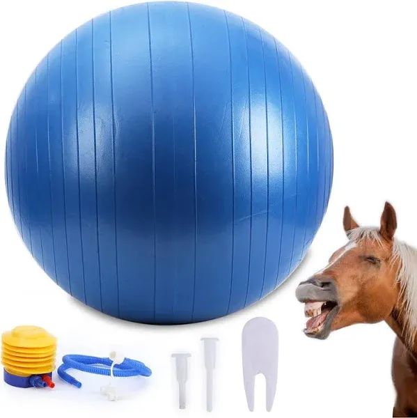 Herding Ball for Horse 40 Anti-Burst Giant Soccer Ball Toy for Horses Pump