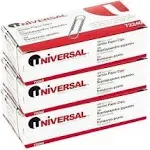 Universal Nonskid Paper Clips, Wire, Jumbo, Silver-100 Count (10 Boxes)