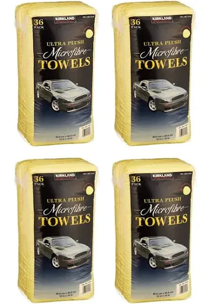 Kirkland Signature Ultra High Pile Premium Microfiber Towels, 36 Pack 16x16 4...