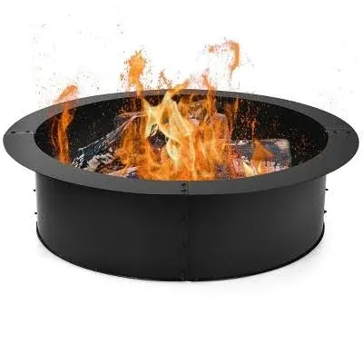 Durable Outdoor Backyard Patio 36-Inch round Steel Fire Pit Ring Line