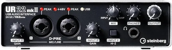 Steinberg UR22mkII - USB 2.0 Audio Interface with Dual Microphone Preamps