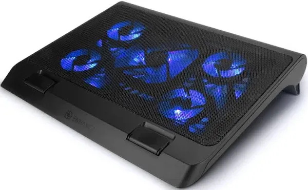 ENHANCE Gaming Laptop Cooling Pad -BLUE LED Cooler Fans Ultra Quiet, Adjustable