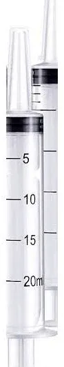 10 Pack 20ml/cc Plastic Syringe Large Syringes Tools Catheter Tip Individually Sealed with Measurement for Scientific Labs, Measuring Liquids, Feeding Pets, Oil or Glue Applicator