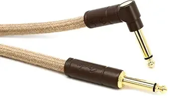 Fender 0990910021 Festival Hemp Straight to Right Angle Instrument Cable - 10 foot Natural