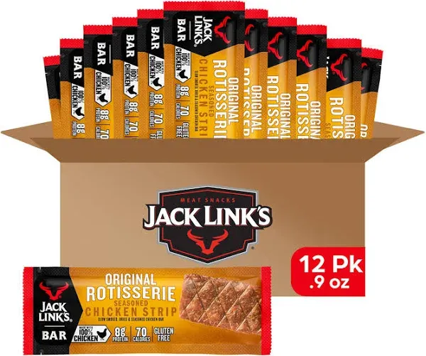 Jack Link's Meat Strips Rotisserie Chicken 12 Count