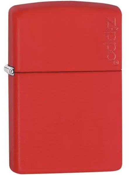 Zippo Windproof Lighter Red Matte W/Zippo Logo  233Zl