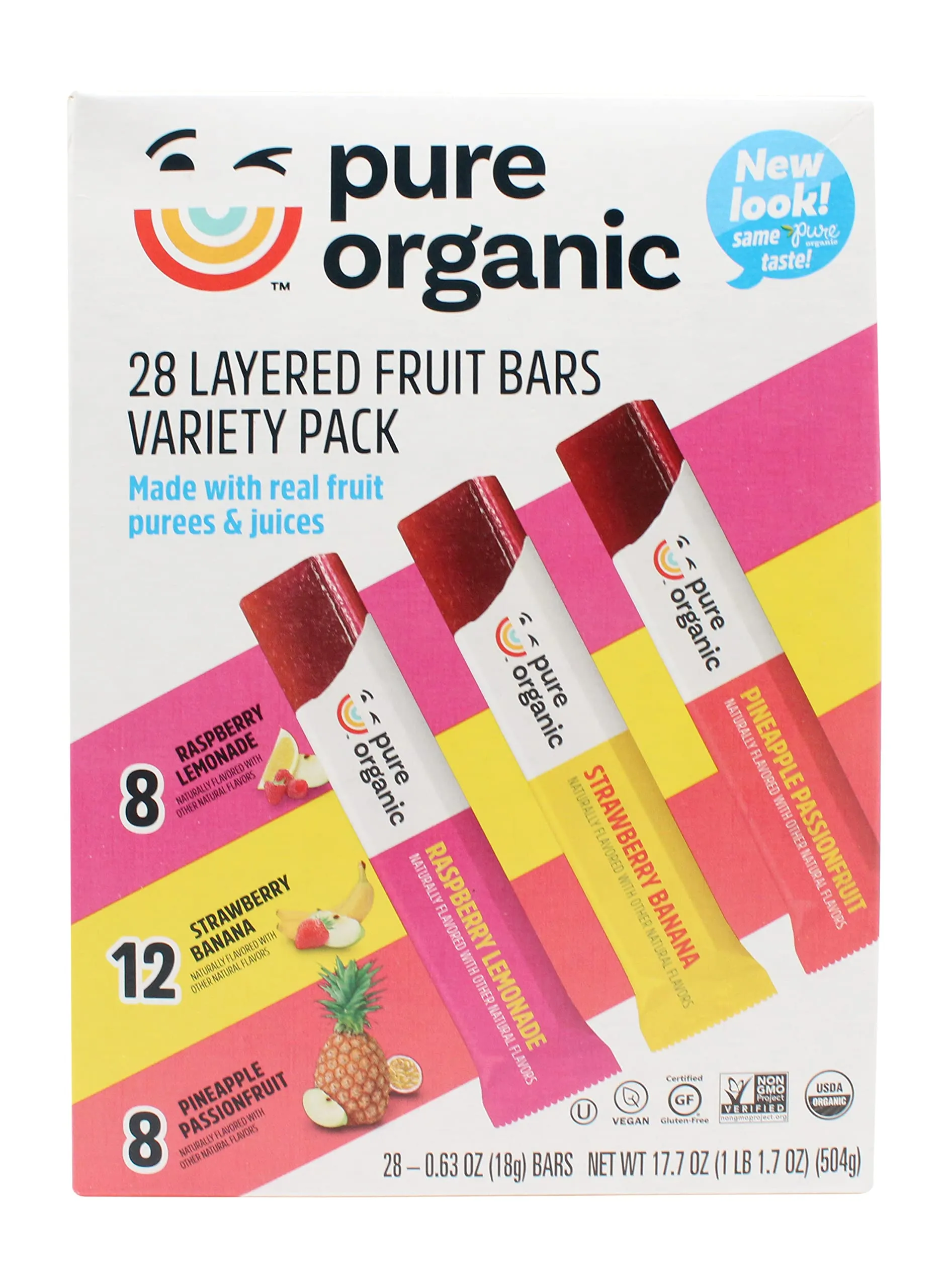 Pure Organic Layered Fruit Bars Variety Pack