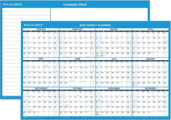 AT-A-GLANCE Horizontal Erasable Wall Planner