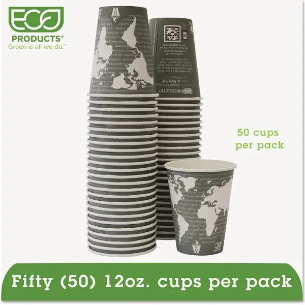 Eco Products World Art Renewable Compostable Hot Cups