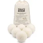 Molly's Suds Wool Dryer Balls - Reduce Drying Time, Hypoallergenic & Hand-Felted - Set of 6