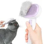 Aumuca Cat Brush with Release Button, Cat Brushes for Indoor Cats Shedding, Cat 