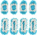 8 Pcs Mop Slippers Socks Microfiber Floor Cleaning Shoe Covers Washable Reusable