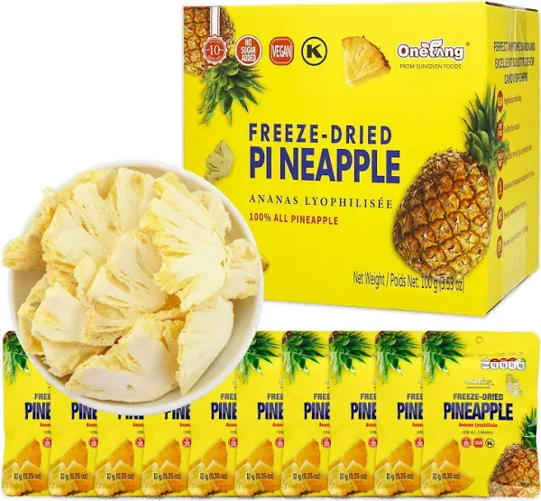 ONETANG Freeze-Dried Fruit Pineapple Chips 10 Pack