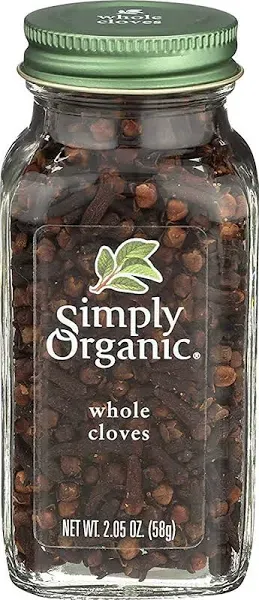 Simply Organic, Whole Cloves, 2.05 oz (58 g) Simply Organic, Whole Cloves, 2.05 oz (58 g) - 2pcs