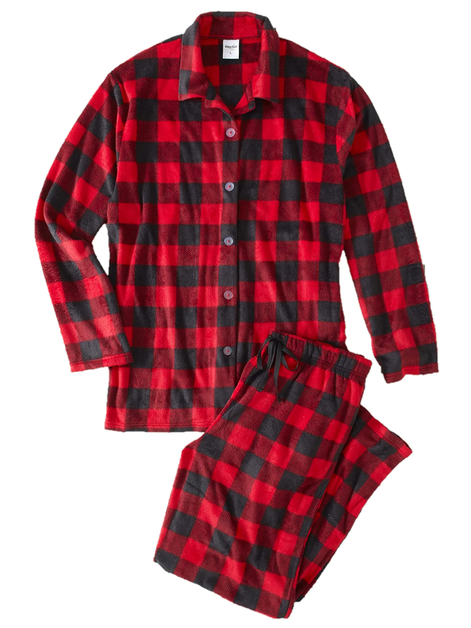 The Lakeside Collection Men's Notch Collar Fleece Pajama Set