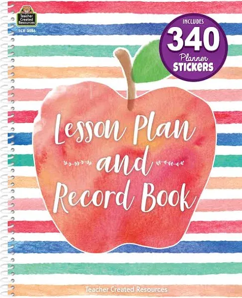 Teacher Created Resources Watercolor Lesson Plan and Record Book