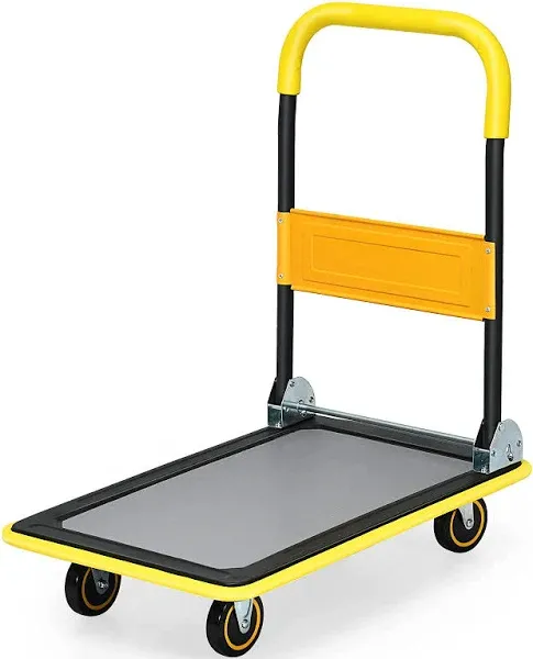 Folding Platform Cart  330LBS Rolling Flatbed Cart Hand Platform Truck Pus...