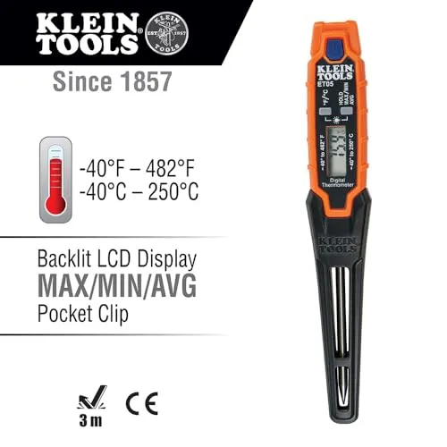 Klein Tools ET05 Digital Pocket Thermometer