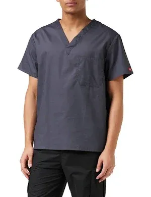 Red Dickies Scrubs EDS Signature Unisex V Neck Top 83706 REWZ