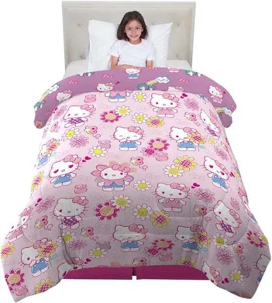 Franco Kids Bedding Soft Microfiber Comforter, Twin, Hello Kitty