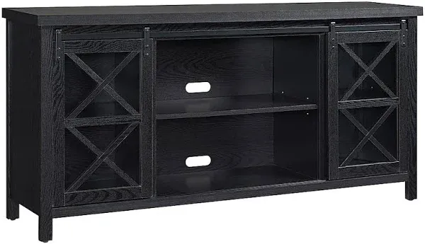 Clementine Rectangular TV Stand for TV\'s up to 75" in Black Grain