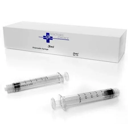 Case - 3mL Luer Lock Syringe - Sterile with Individually Sea_Transparen<wbr/>t