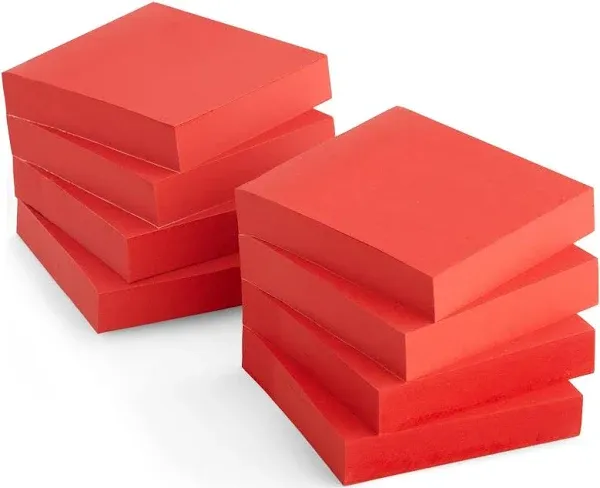 Juvale Bright Red Sticky Notes 3 x 3 in 8 Pack