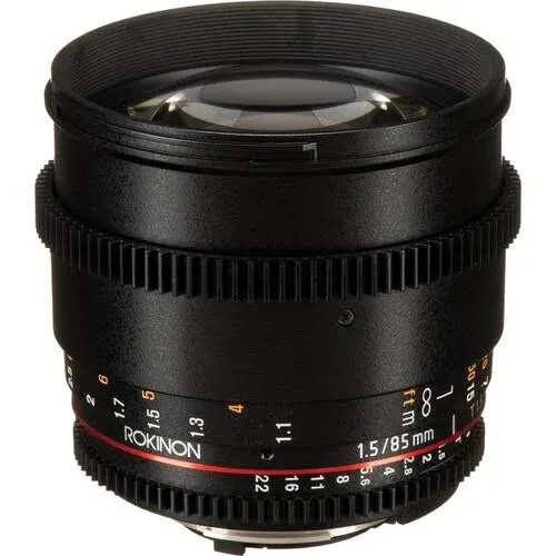 Rokinon Cine DS 85mm T1.5 AS IF UMC Full Frame Cine Lens for Nikon