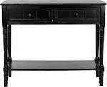 SAFAVIEH Samantha Black 2-drawer Console Table - 35.8&#034; x Black 35.8&#034; x 13.8&#034; x 2