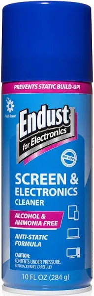 Endust for Electronics; Anti-Static Screen & Electronics Multi-Surface Foaming Cleaning Spray with Extra Large Microfiber Towel; 10 oz. Aerosol + 16"x16" Towel (096010PT)