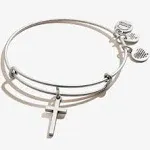 Alex and Ani Divine Guides Expandable Bangle Bracelet for Women, Cross Charm, 2 to 3.5 in