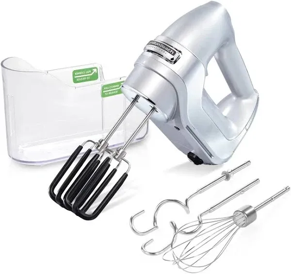 new 7-Speed Electric Hand Blender with Snap-On Storage Case - New, White-us