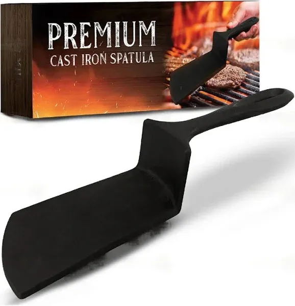 USABEST Premium Cast iron BBQ Spatula skillet Burger smasher press Unique gift cooking and grilling burgers