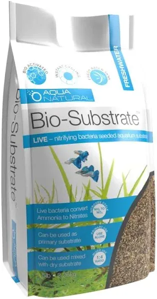 Aqua Natural Delta Sand Bio-Substrate 5lb for Aquariums, Sand seeded with Sta...