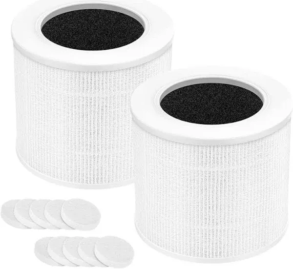 Getalong 2-Pack Replacement HEPA Filter Compatible for Levoit Core Mini-RF Air Purifier, 3-in-1 Filtration System, H13 True HEPA Filter