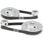 Zeberoxyz 2pcs Set GT2 Synchronous Wheel 20&60 Teeth 8mm Bore Aluminum Timing Pulley with 2pcs Length 200mm Width 6mm Belt (20-60T-8B-6)