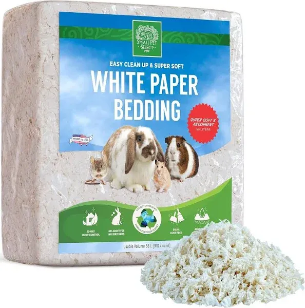 Small Pet Select Unbleached White Paper Bedding