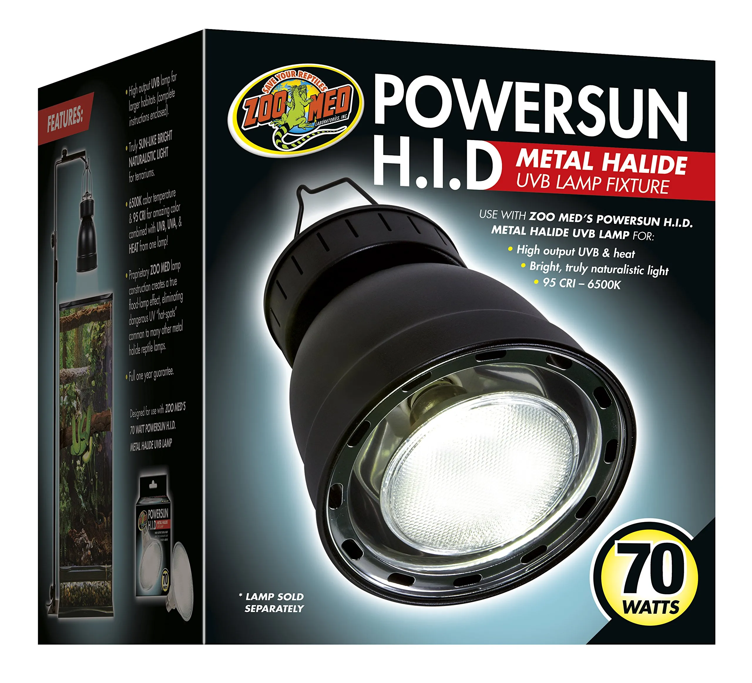 POWERSUN HID UVB LAMP FIXTURE AND BULB COMBO