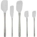 Tovolo Flex-Core Silicone and Stainless Steel 5-Piece Spatula Set Gray