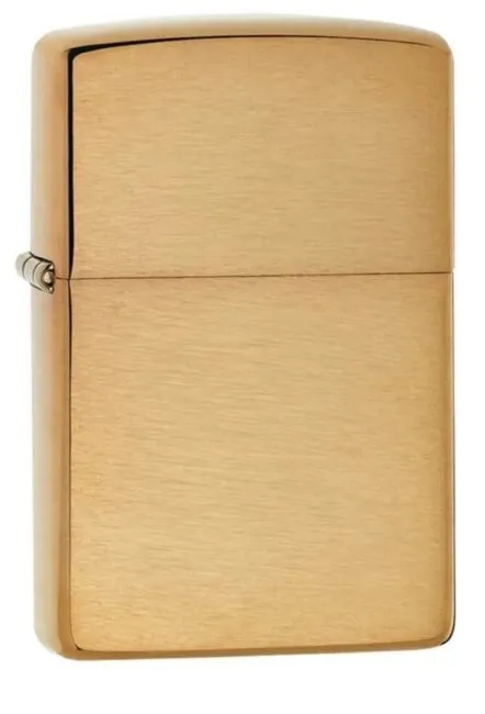 Zippo 204B, Classic Brushed Brass Finish Lighter, Full Size New In Box