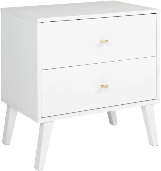 Prepac Milo 2-Drawer Tall Nightstand with Open Shelf - Cherry