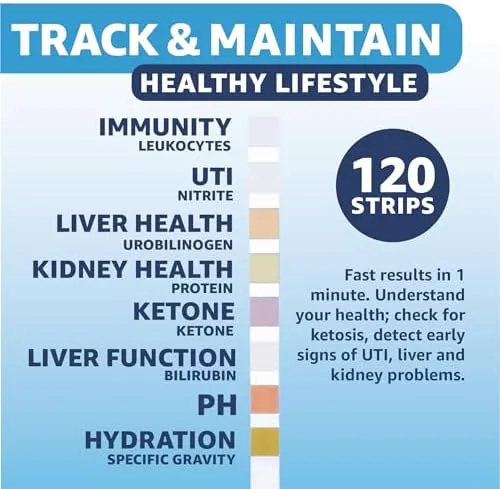 Vaunn Medical 8-in-1 Urine Test Strips and Urinalysis