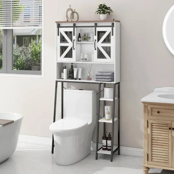 Farmhouse Over The Toilet Storage Cabinet