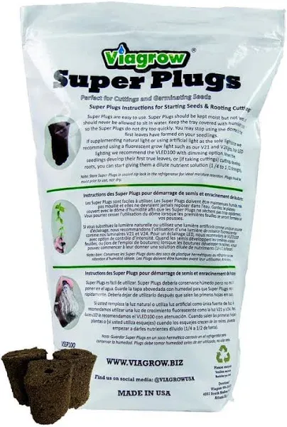 Viagrow Super Plugs Organic Seed Starter Plugs