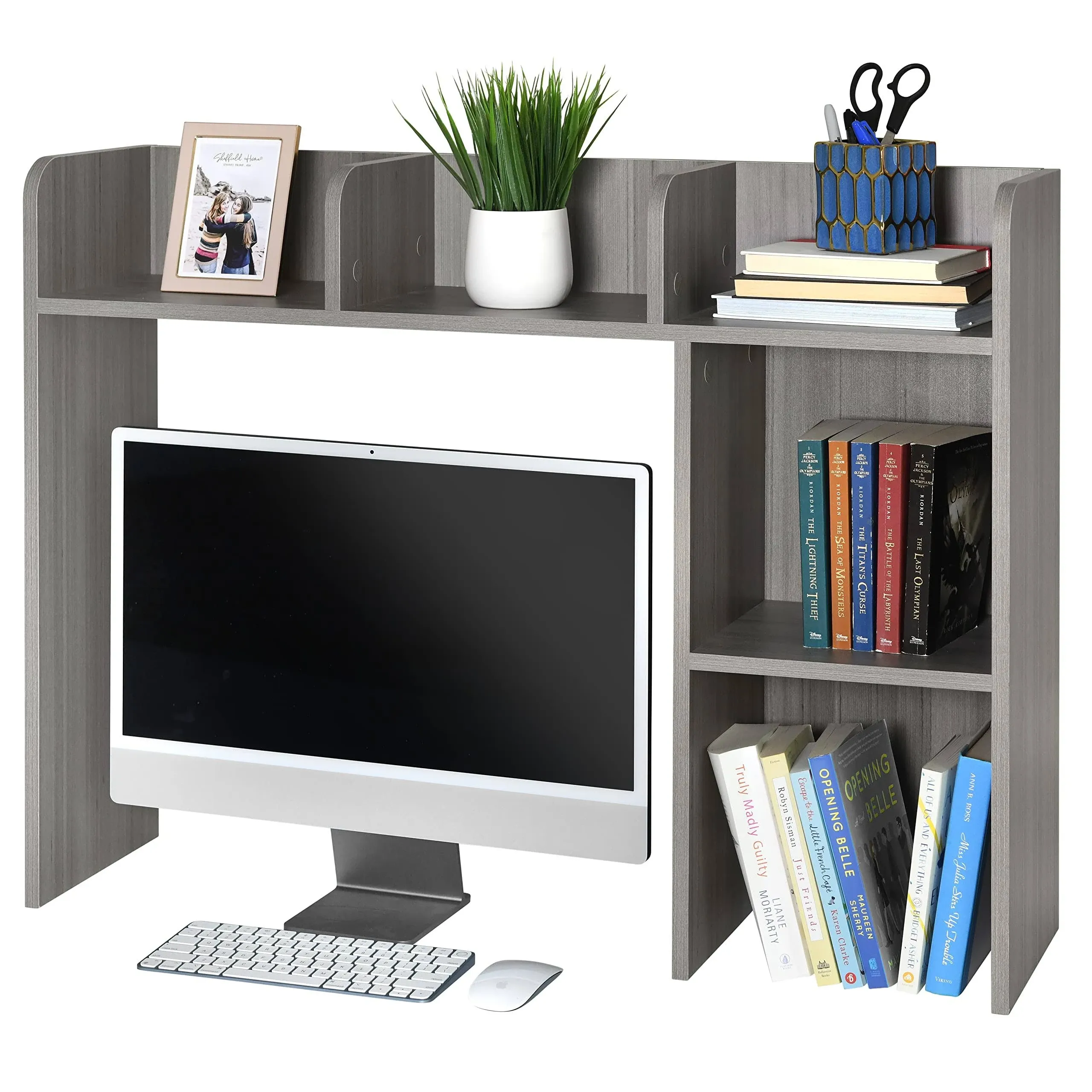 Sturdy and Elegant Wood Dorm Desk Bookshelf Organizer