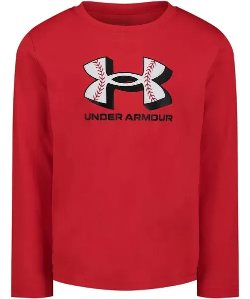 Under Armour Kids Tech Baseball Logo Long Sleeve T-Shirt