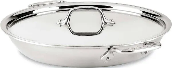 All-Clad D3 Stainless Steel 3-Ply Bonded 10.5- inch Universal Fry-Pan  with lid