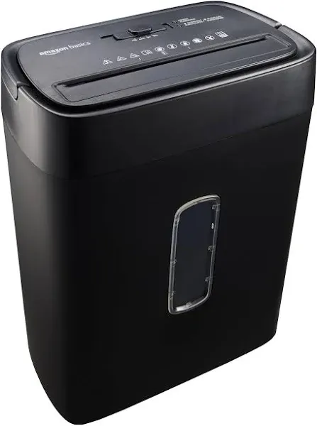 Paper Shredder for Home & Office Use, 8-Sheet Crosscut Paper, Credit Card and Document Shredder, High Security Level P-4, Cross Cut Paper Shredder for Mail, Staple, Clip. 4-Gal Wastebasket.