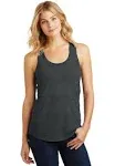 District DM138L Women's Perfect Tri Racerback Tank - Black Frost - L